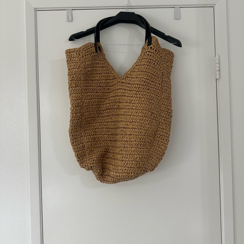 Banana Republic Woven Rattan Tote Bag